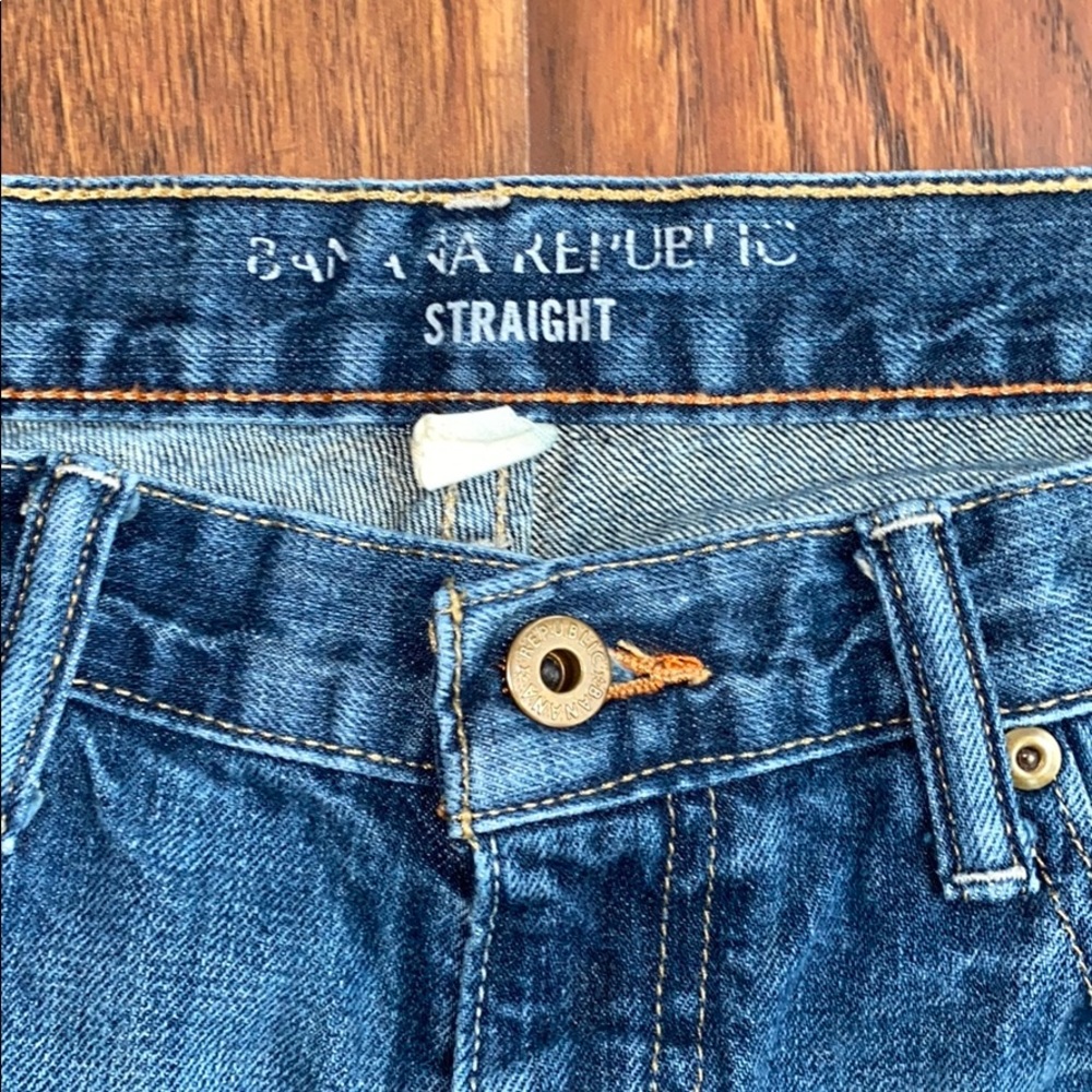 Banana republic blue jeans, straight fit